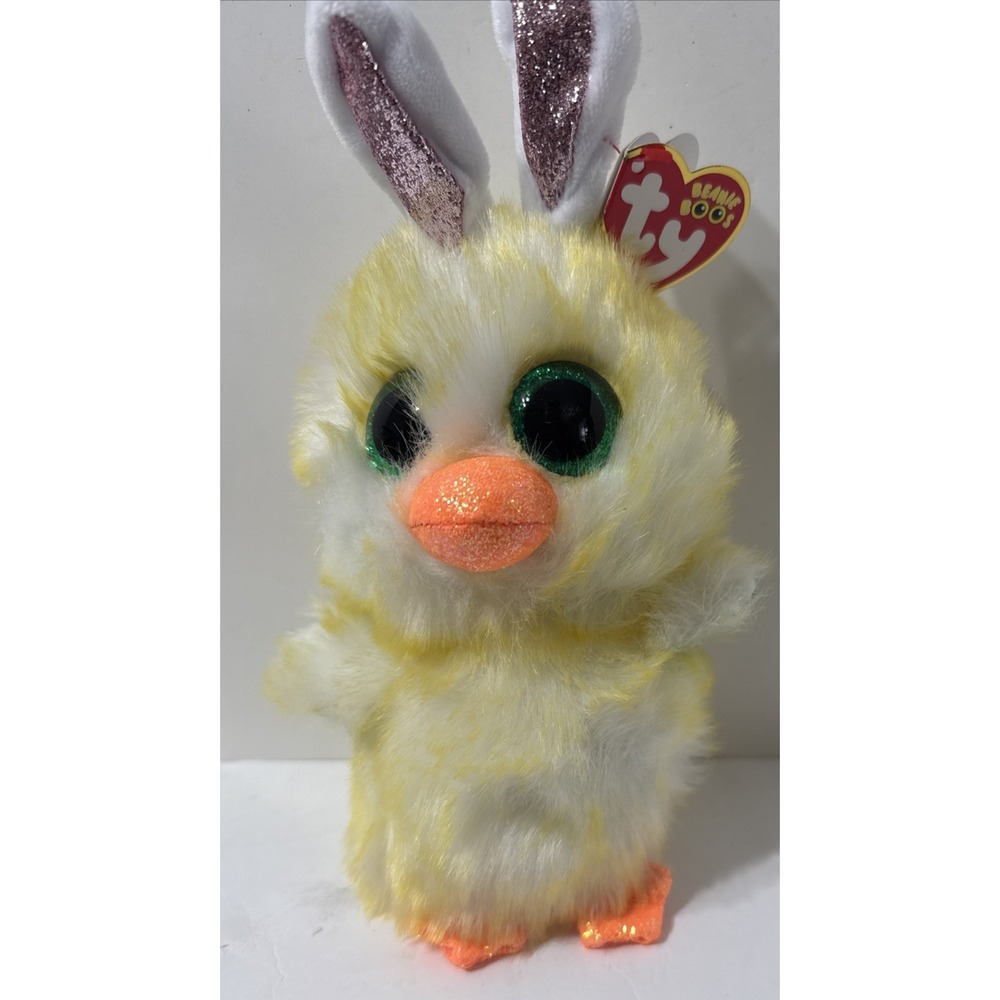 Ty Beanie‎ Boos COOP The Chick With Bunny Ears 6"-8.5" Plush Toy (2021 Easter)